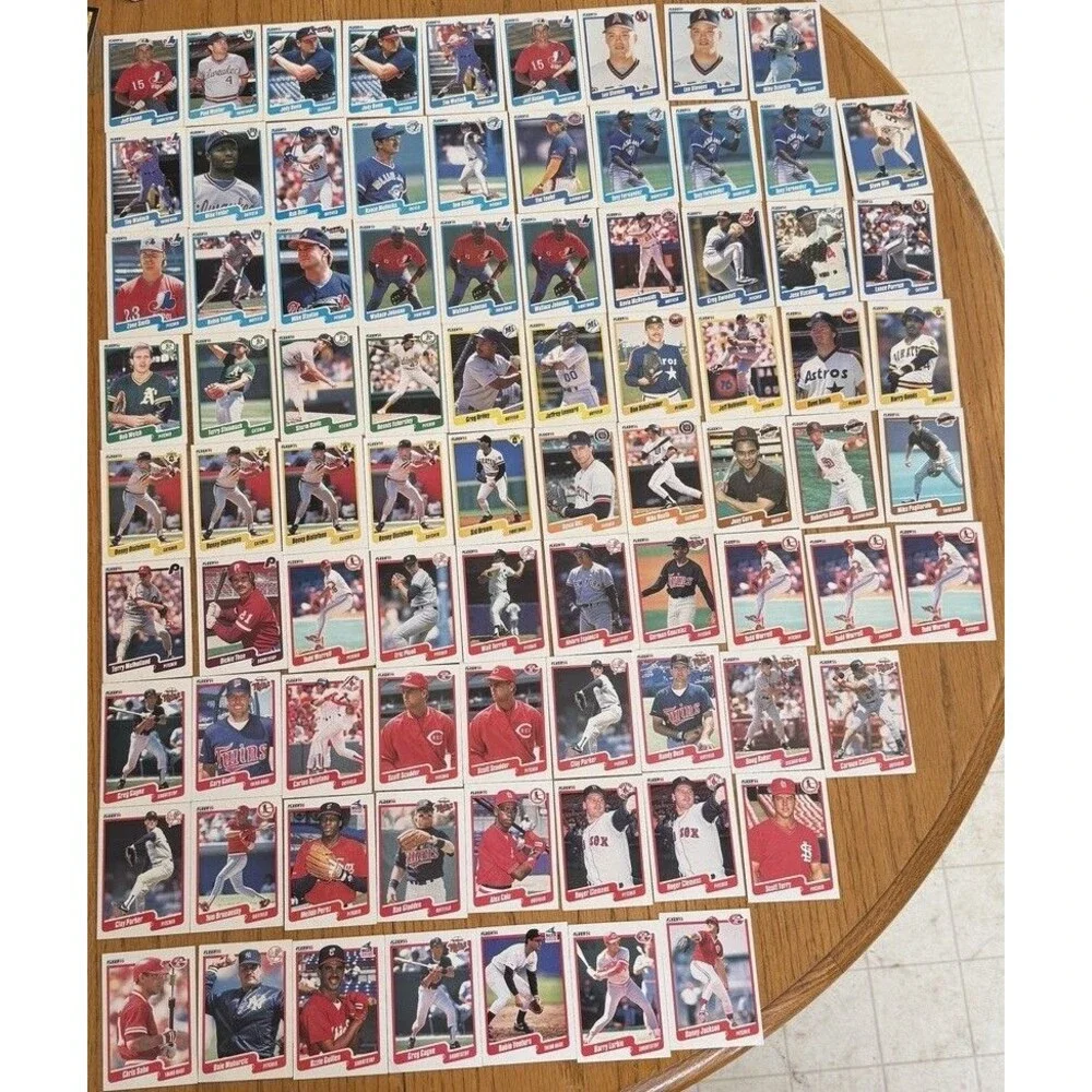 1990 Fleer Baseball Cards Bulk Lot 88 HOF Stars Rookies Clemens Bonds Larkin
